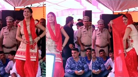 Haryanvi Song Sapna Choudhary Dance In Front Of Police Hot Video Gone Viral Hindi Filmibeat