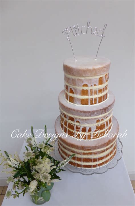 Boho Wedding Naked Lemon Drizzle Cake
