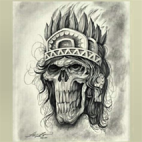 Aztec Skull Drawing at GetDrawings | Free download