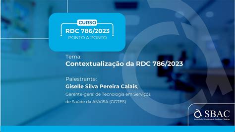 Curso RDC 786 2023 Tema Contextualização da RDC 786 2023 YouTube