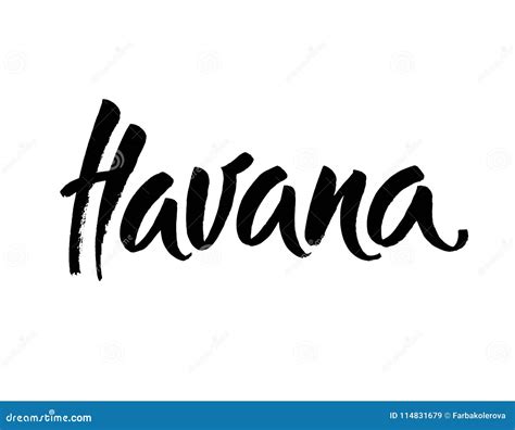 Havana Text Design Typography Poster Usable As Background Modern