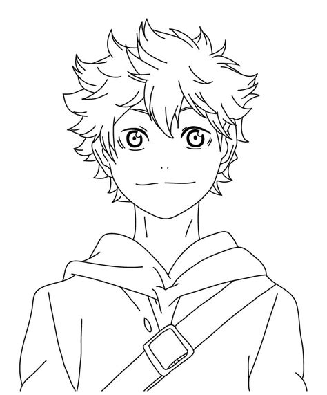 Shoyo Hinata from Haikyuu!! Coloring Page - Free Printable Coloring Pages for Kids