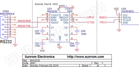 Rs232 Ttl Module Max3232 4691 Sunrom Electronicstechnologies