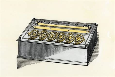 Sciences Mechanical Calculator By Blaise Pascal 1623 1662 Known As