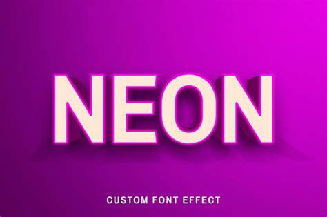 Premium PSD | Neon font effect