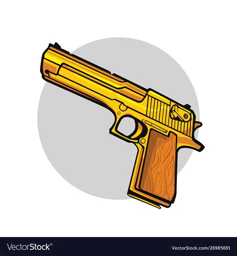 Pistol gun Royalty Free Vector Image - VectorStock