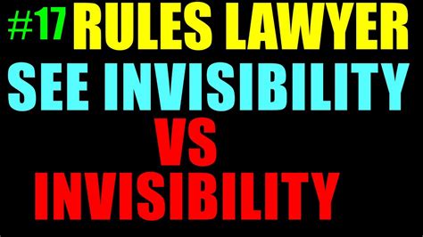 See Invisibility Vs Invisible 5e Dandd Rules Lawyer 17 Youtube