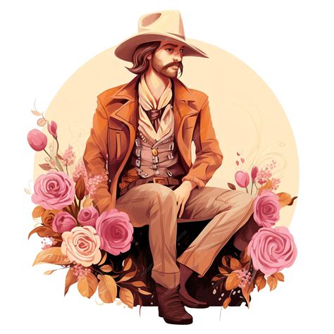 Premium AI Image | beautiful pink cartoon Cowboy in a saloon clipart ...