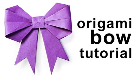 Origami - How to fold a paper Bow/Ribbon ♥︎ Paper Kawaii - YouTube