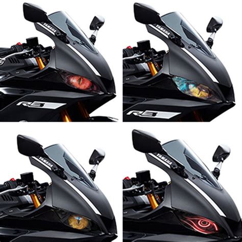 For YAMAHA YZF-R3 YZF R3 Yzfr3 2023 Motorcycle Accessories Front Fairing Headlight Guard Sticker ...