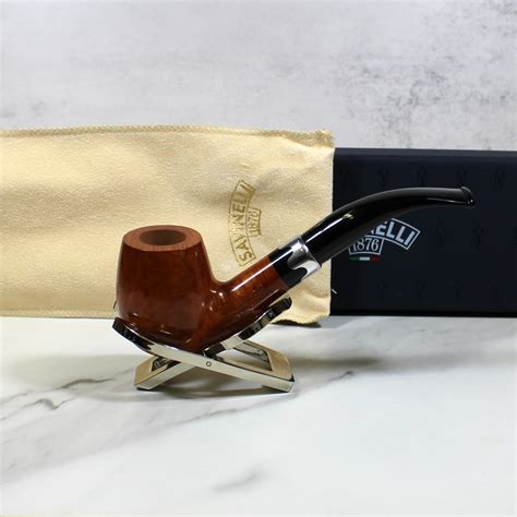 Savinelli Lancelot Smooth Bent Mm Filter Fishtail Pipe Sav