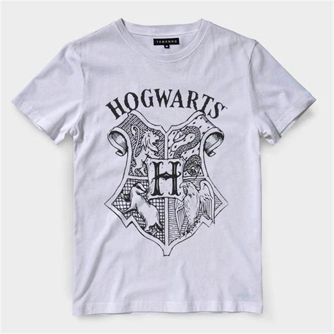 Camiseta Harry Potter Masculina Hogwarts Filme Classico