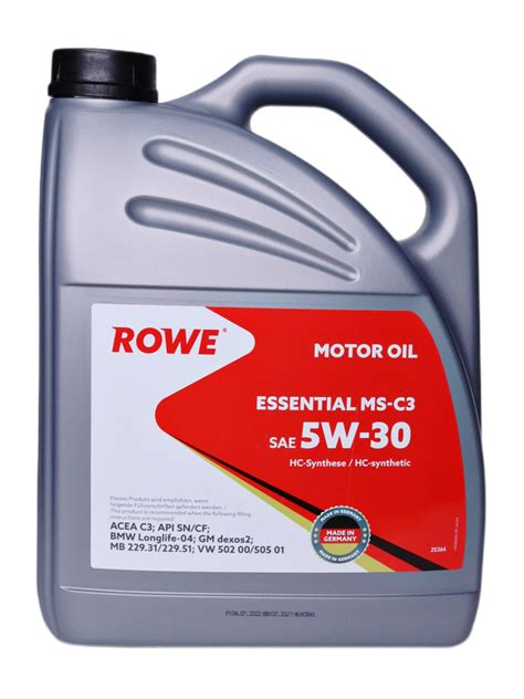 Масло моторное ROWE 5W-30 НС-синтетическое - купить в интернет-магазине ...