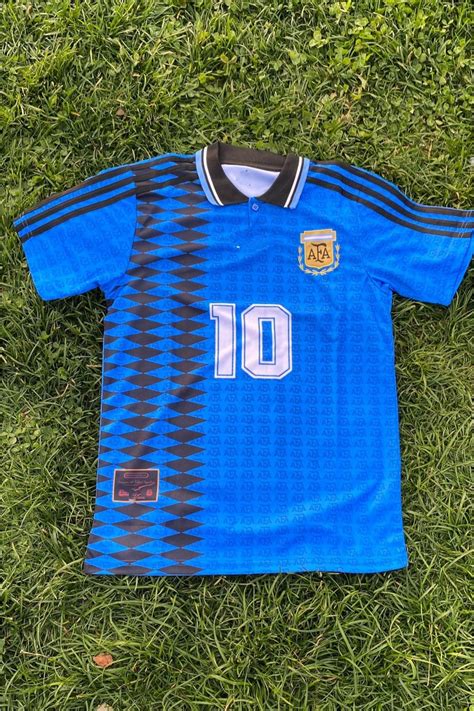 Genel Markalar Polyester Lionel Messi Arjantin Retro Formas Mavi