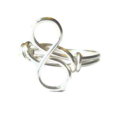 Silver Infinity Ring Custom Size Wire Wrapped Infinity Etsy