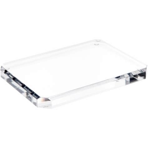 Plymor Clear Acrylic Beveled Rectangular Display Base 8 W X 6 D X 075