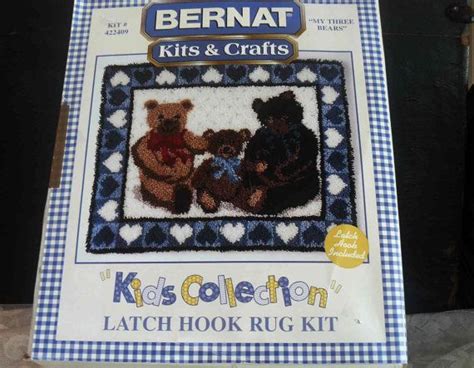 RESERVED Bernat My Three Bears Kits N Crafts Latch Hook Rug Etsy