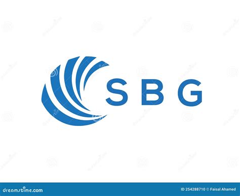 Sbg Letter Logo Design On White Background Sbg Creative Circle Letter