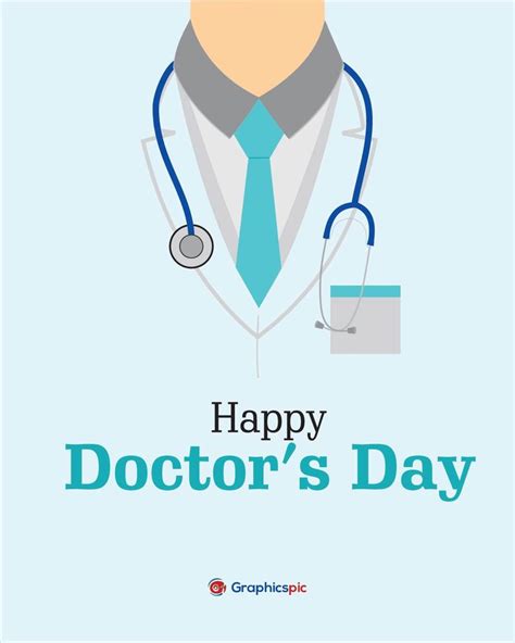 Happy Doctors Day With Doctor Stethoscope Free Vector Graphics