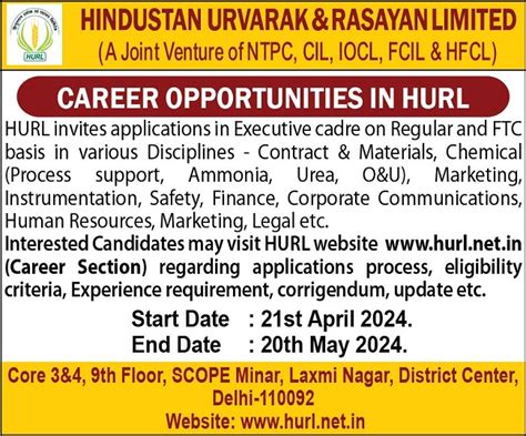 Hurl Recruitment 2024 हिंदुस्तान उर्वरक ने शुरू की 80 मैनेजर और अन्य