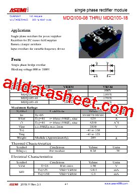 Mdq Datasheet Pdf Asemi Technology Ltd