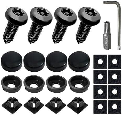 Amazon WINUERK 4Set License Plate Screw Kit Anti Theft License