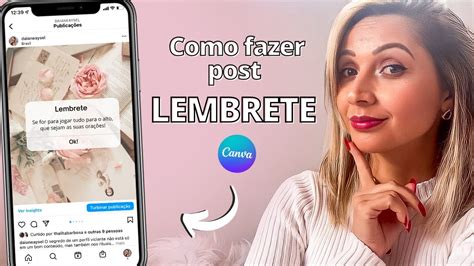 Como Fazer Post Lembrete Para O Instagram Tutorial Canva Youtube