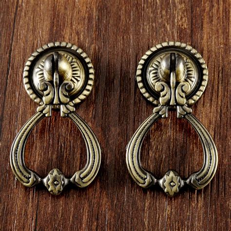 Dreld Pcs Antique Brass Furniture Handles Vintage Cabinet Knobs And