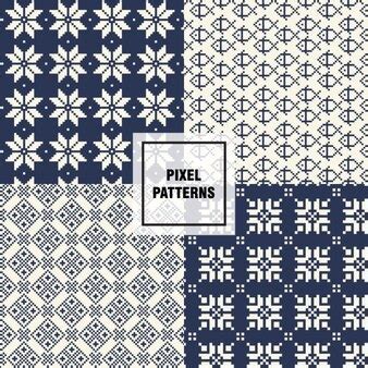 Free Vector | Pixel patterns collection