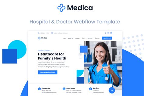 Medica Hospital Doctor Webflow Template Brix Templates Webflow