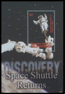 Stamp Space Shuttle Discovery Astronaut Space Walking Micronesia