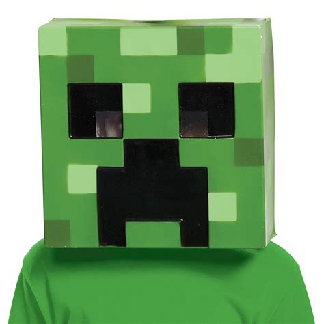 Halloweeen Club Costume Superstore. Minecraft Creeper Child Half Mask