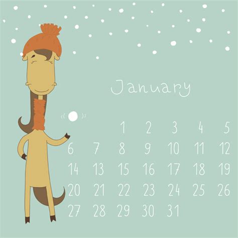 January Calendar Cartoon - Jemie Lorenza