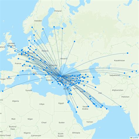 Pegasus Airlines Routes Map With All Flights Flight Routes