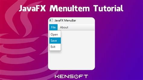 Javafx Menuitem Tutorial For Beginners Part 1 Youtube