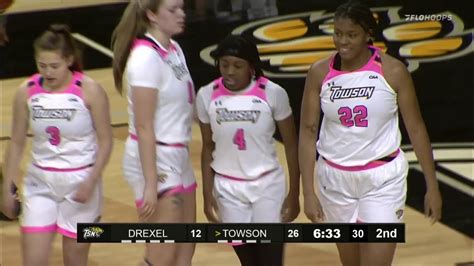 Towson Womens Basketball Gets Revenge On Drexel 77 62 Youtube