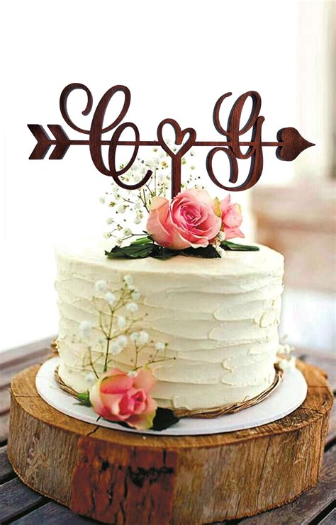 Personalized Wedding Cake Topper Initial Cake Topper K Wedding Cake Topper E Rustic Wedding Cake