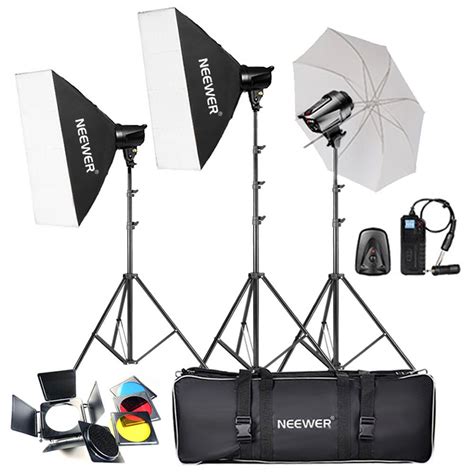 Neewer 540W 180W X 3 Studio Flash Strobe Monolight Umbrella Softbox