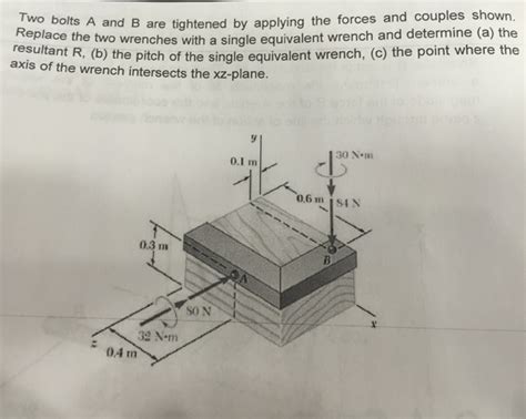 Solved Two Bolts A And B Are Tightened By Applying The