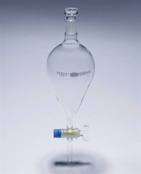 Pyrex Separating Funnel Pear Shape Glass Key 100 ML