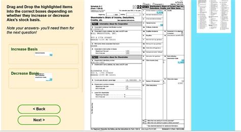 Solved View Alex S 2022 ﻿schedule K 1 From Hill Production Inc And Complete The Activity