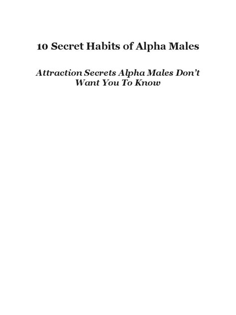 Alpha Males Pdf Publishing