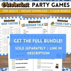 Oktoberfest Games Printable, Oktoberfest Party Game, Adult Oktoberfest ...