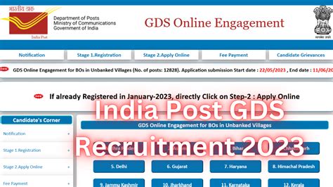 India Post Gds Recruitment 2023 Notification Released Apply Online Here