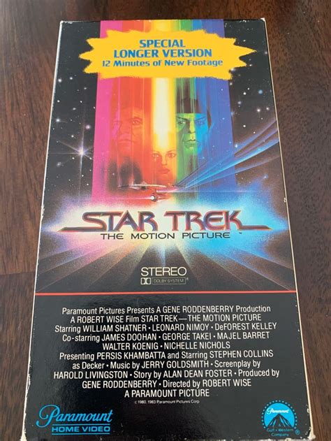 Star Trek The Motion Picture Vhs Original Etsy Motion Picture