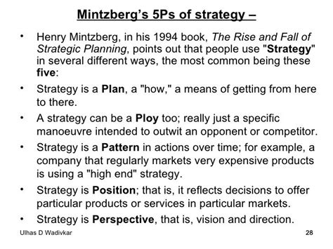 Mintzberg Ps Of Strategy Management Skills Skills Development How