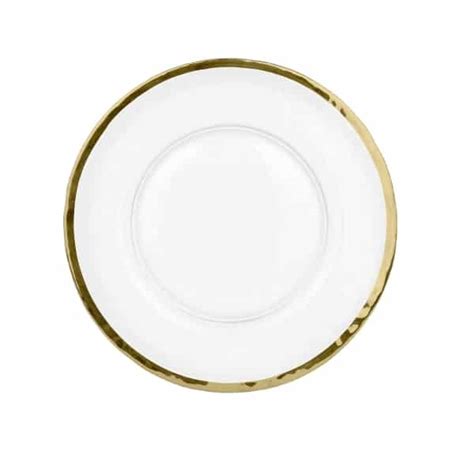 Gold Rim Glass Charger Plate | Sweet Heavenly Events Hire