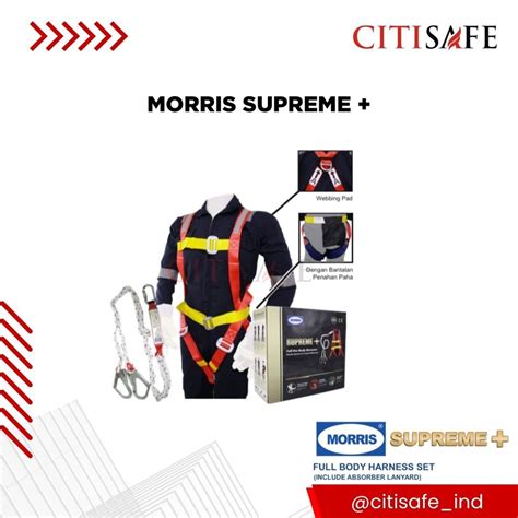 Jual Full Body Harness Morris Supreme Set Include Absorber Lanyard