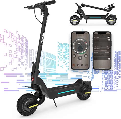 TODIMART Trottinette Electrique Adulte Puissante Bluetooth Grand Moteur