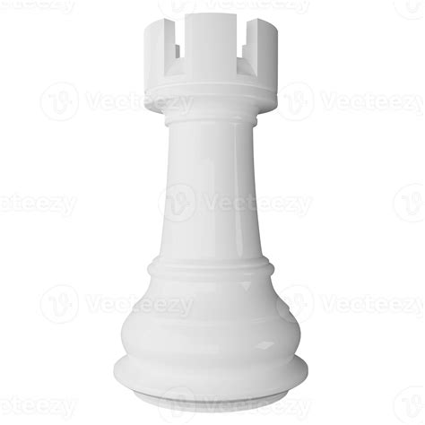 White rook chess piece clipart flat design icon isolated on transparent ...